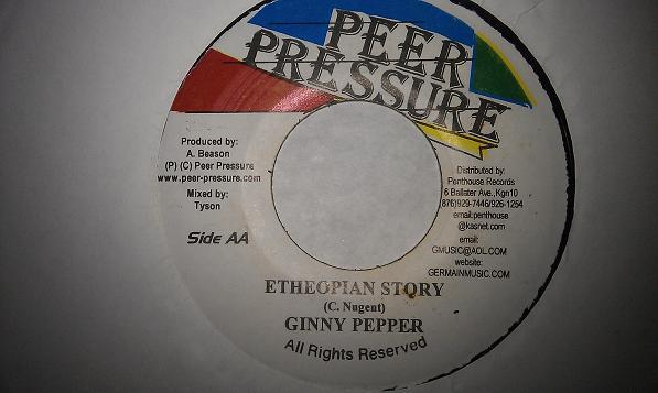 7inch Record GINNIE PEPPER - New World Order / Etheopian Story NONE Peer Pressure 2001 Jamaica Reggae, Ska & Dub Used
7inch Record GINNIE PEPPER - New World Order / Etheopian Story NONE Peer Pressure 2001 Jamaica Reggae, Ska & Dub Used