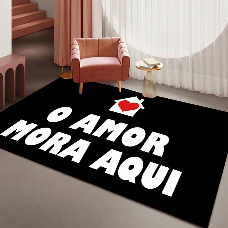 Portuguese Love Rug O Amor Mora Aqui Entryway Doormat NonSlip Easy Clean Warm Decor Carpet for Living Room Bedroom Pet Friendly 40X60cm
Portuguese Love Rug O Amor Mora Aqui Entryway Doormat NonSlip Easy Clean Warm Decor Carpet for Living Room Bedroom Pet Friendly 40X60cm