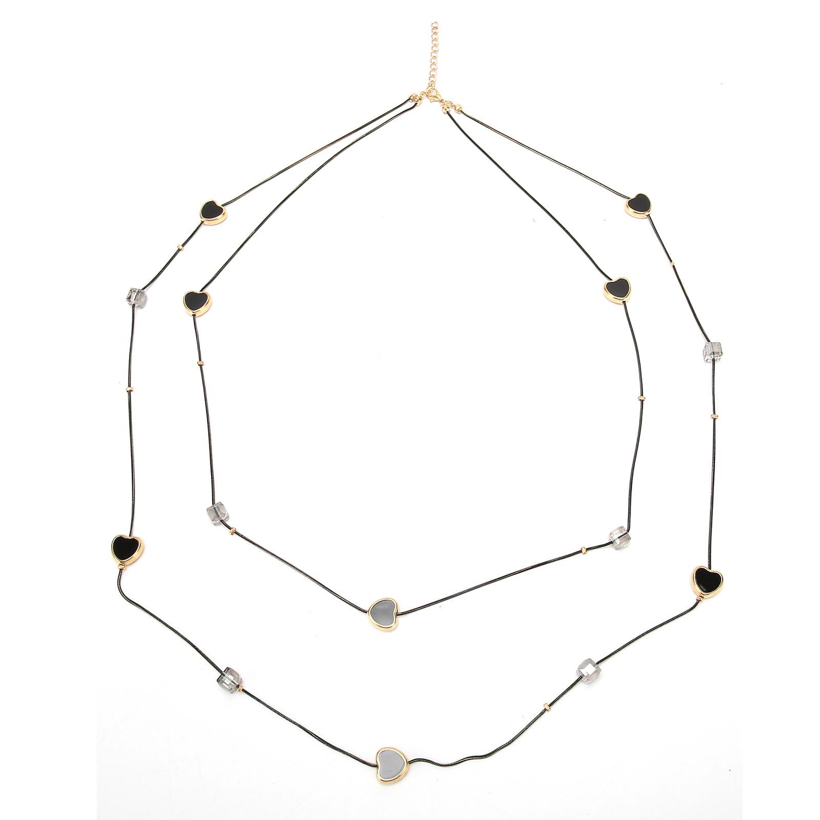 Модное многослойное длинное ожерелье с подвеской в виде сердца, цинковый сплав, двухслойное ожерелье для женщин, девушек
Модное многослойное длинное ожерелье с подвеской в виде сердца, цинковый сплав, двухслойное ожерелье для женщин, девушек