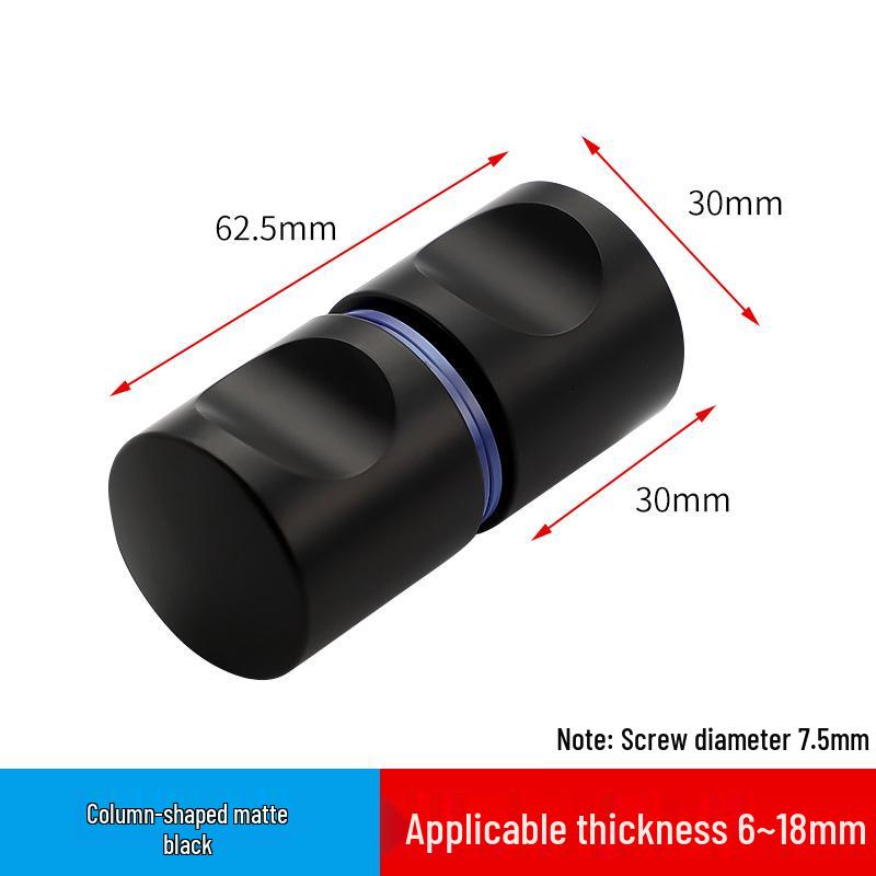 Black Cylindrical Single-Hole Handle for Shower, Sliding, and Display Doors
Black Cylindrical Single-Hole Handle for Shower, Sliding, and Display Doors