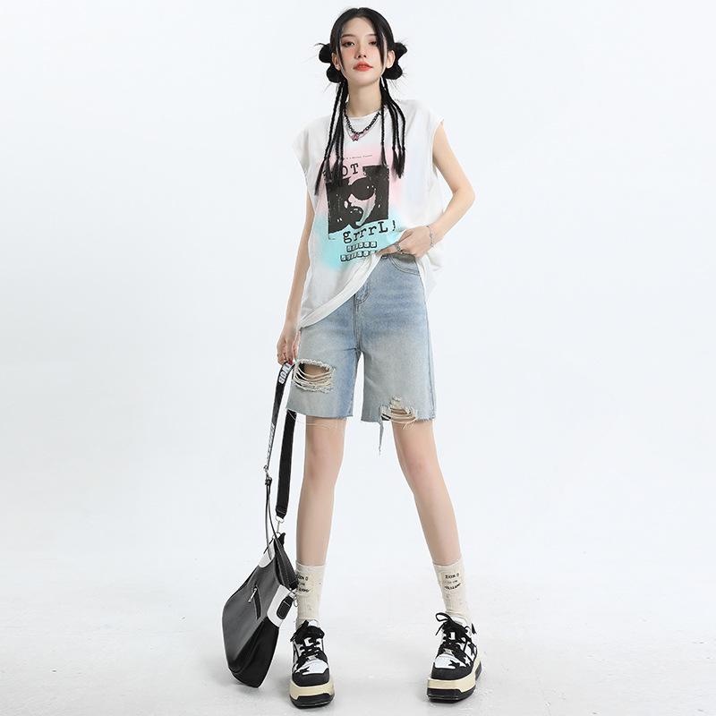 Women s Non-Elastic Ripped Denim Shorts for Spring/Summer Trends 2XL світло-синій колір
Women s Non-Elastic Ripped Denim Shorts for Spring/Summer Trends 2XL світло-синій колір