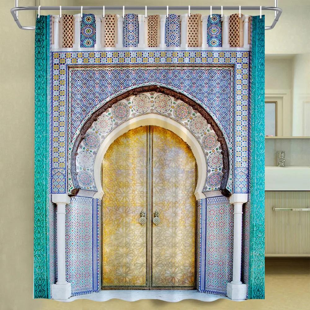 Vintage Moroccan Arch Door Shower Curtain Islamic Antique Door Geometric Pattern Polyester Bathroom Accessories Bathroom Decor W60H190(CM)-1 Pcs
Vintage Moroccan Arch Door Shower Curtain Islamic Antique Door Geometric Pattern Polyester Bathroom Accessories Bathroom Decor W60H190(CM)-1 Pcs