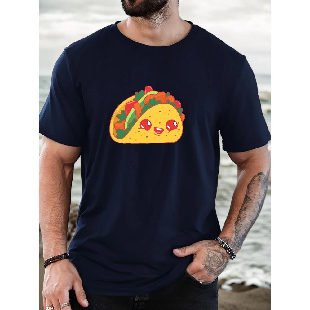 Мужская летняя футболка с коротким рукавом и круглым вырезом с мультяшным принтом буррито XXXL темно-синий
Мужская летняя футболка с коротким рукавом и круглым вырезом с мультяшным принтом буррито XXXL темно-синий