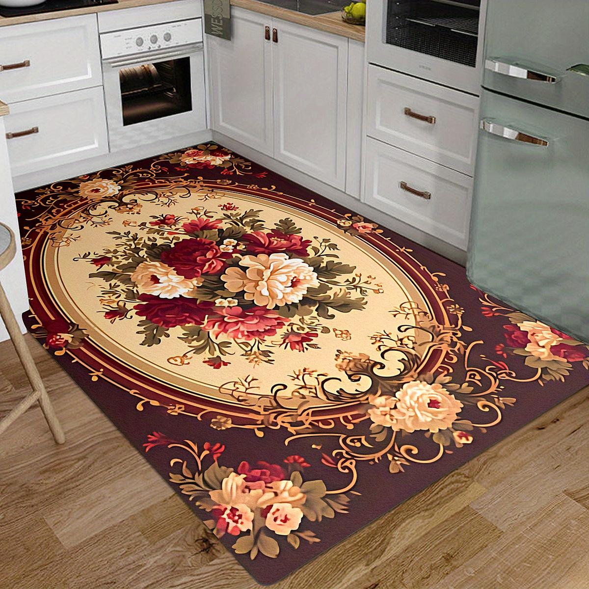 VIKAMA Exquisite Floral Pattern Doormat Entrance Hall & Bathroom Mat Soft And Comfortable Home Decoration 40x60cm
VIKAMA Exquisite Floral Pattern Doormat Entrance Hall & Bathroom Mat Soft And Comfortable Home Decoration 40x60cm