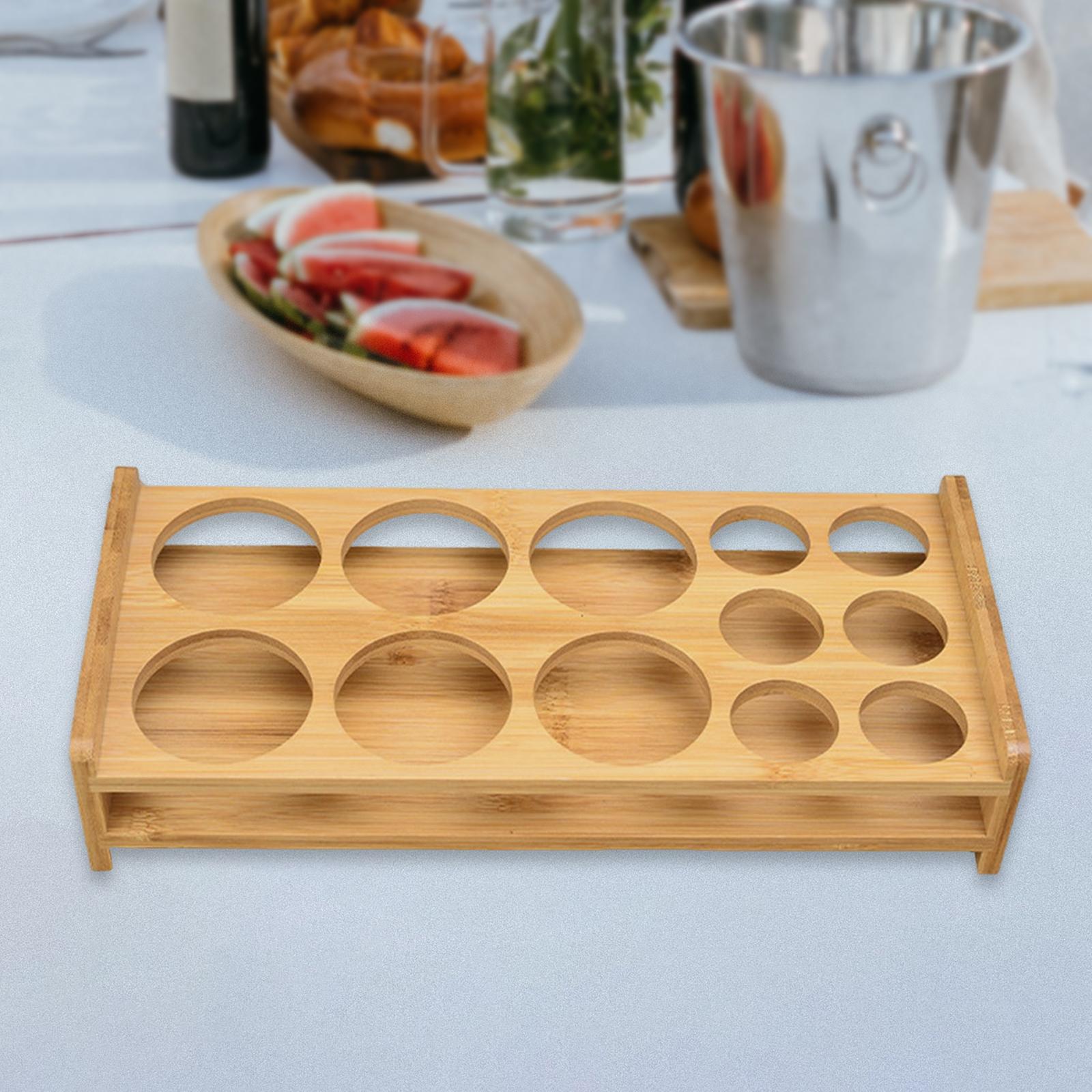 Wood Shot Glass Tray Holder Drink Cup Storage Holder Serving Tray for Cabinet Party
Wood Shot Glass Tray Holder Drink Cup Storage Holder Serving Tray for Cabinet Party