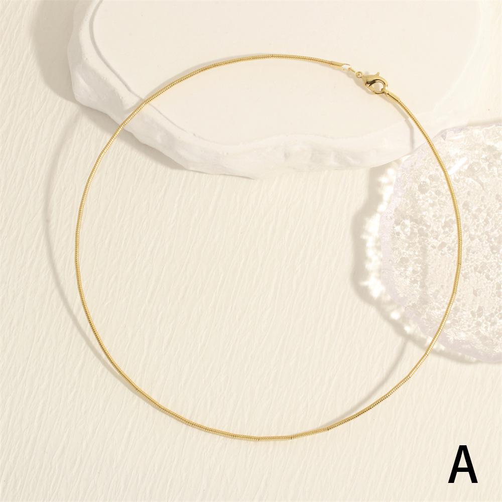 18K Copper-Plated Gold Snake Bone Necklace - Women s Hip Hop Style Metal Flat Chain Collarbone Necklace
18K Copper-Plated Gold Snake Bone Necklace - Women s Hip Hop Style Metal Flat Chain Collarbone Necklace