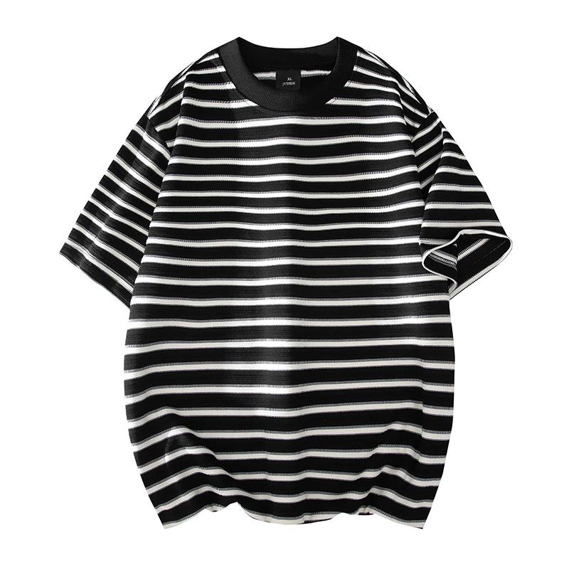 2026 Men Casual Striped T-Shirt Unisex Loose Short Sleeve Tops Tees Summer Men Breathable Couple Tops Round Neck Cotton Tshirts L чорний білий колір
2026 Men Casual Striped T-Shirt Unisex Loose Short Sleeve Tops Tees Summer Men Breathable Couple Tops Round Neck Cotton Tshirts L чорний білий колір