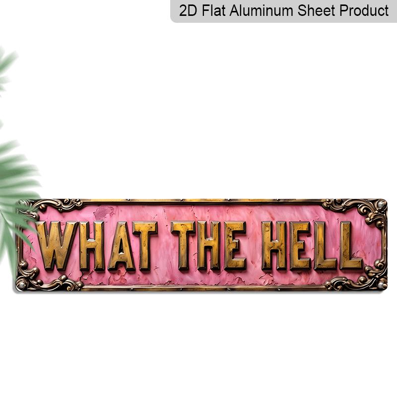 2D Flat, 1pc, 3.94 X 15.74 Inches Aluminum Decorative Sign -Retro Retro Style WHAT THE HELL Metal Sign Wall Plaque - Rustic Metal Decor, Suitable 40cm x 10cm
2D Flat, 1pc, 3.94 X 15.74 Inches Aluminum Decorative Sign -Retro Retro Style WHAT THE HELL Metal Sign Wall Plaque - Rustic Metal Decor, Suitable 40cm x 10cm