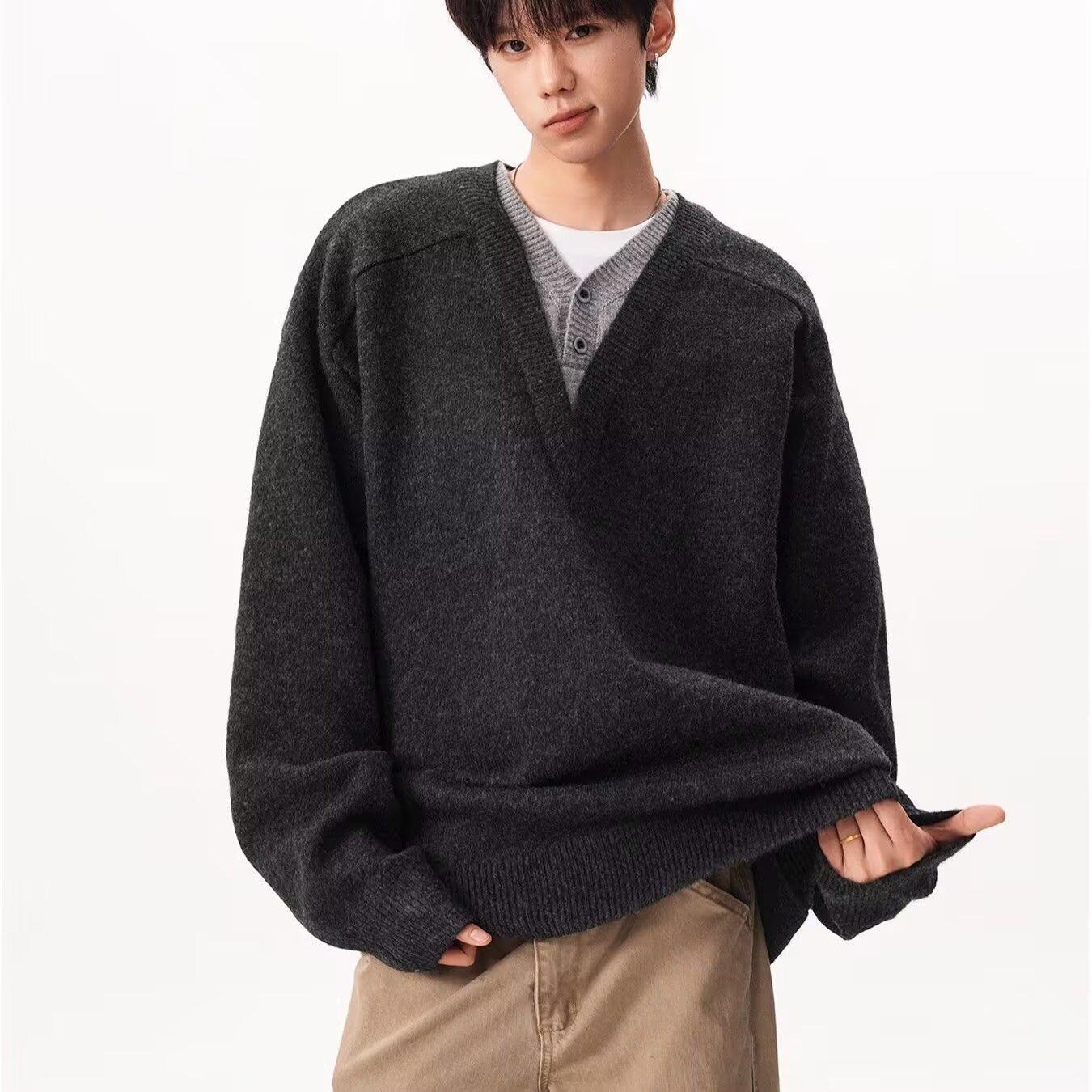 Men s Spring Retro Design Solid Color Long Sleeve Knitwear M темно-сірий
Men s Spring Retro Design Solid Color Long Sleeve Knitwear M темно-сірий