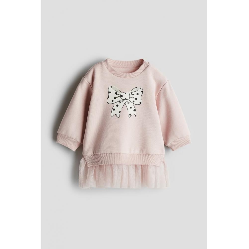 H M Sweat Tulle Dress Light Dusty Pink Bow
H M Sweat Tulle Dress Light Dusty Pink Bow