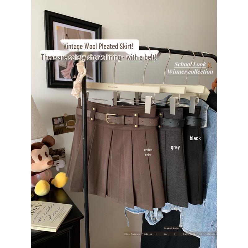 Women s Retro Wool Pleated Skirt - High Waist, A-line, Anti-exposure, Versatile Midi for Autumn/Winter. M (for 96-108 jin)
Women s Retro Wool Pleated Skirt - High Waist, A-line, Anti-exposure, Versatile Midi for Autumn/Winter. M (for 96-108 jin)
