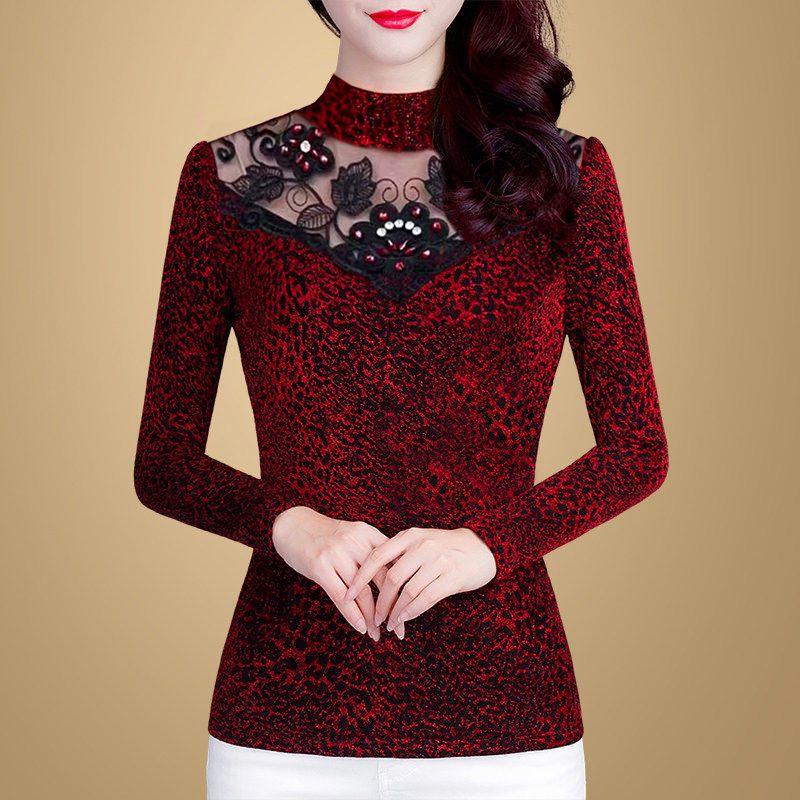 Новый весенне-осенний модный стиль, футболка женская с высоким воротником, кружевной вязкой, ажурным узором, бисером, жаккардовым рисунком, облегающего кроя, универсальная, с длинным рукавом 4XL чёрный
Новый весенне-осенний модный стиль, футболка женская с высоким воротником, кружевной вязкой, ажурным узором, бисером, жаккардовым рисунком, облегающего кроя, универсальная, с длинным рукавом 4XL чёрный