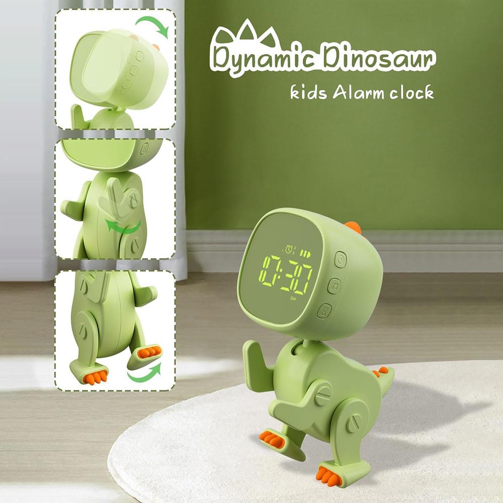 Dinosaur Kids Alarm Clock Bedside Clock with Night Light Digital Display Children Sleep Trainer Green
Dinosaur Kids Alarm Clock Bedside Clock with Night Light Digital Display Children Sleep Trainer Green