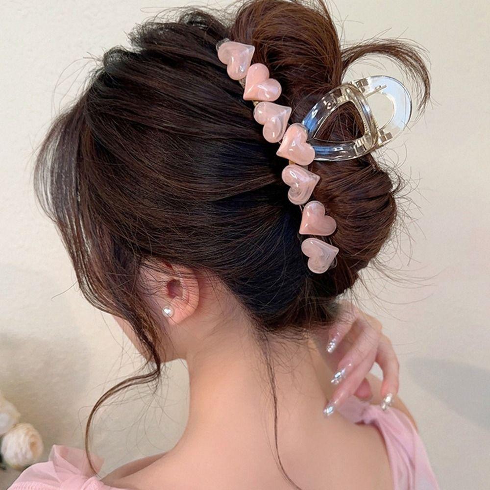 Geometric Shape Female Hair Accessories Plastic Hair Claw Korean Style Headwear Heart Hair Clip
Geometric Shape Female Hair Accessories Plastic Hair Claw Korean Style Headwear Heart Hair Clip