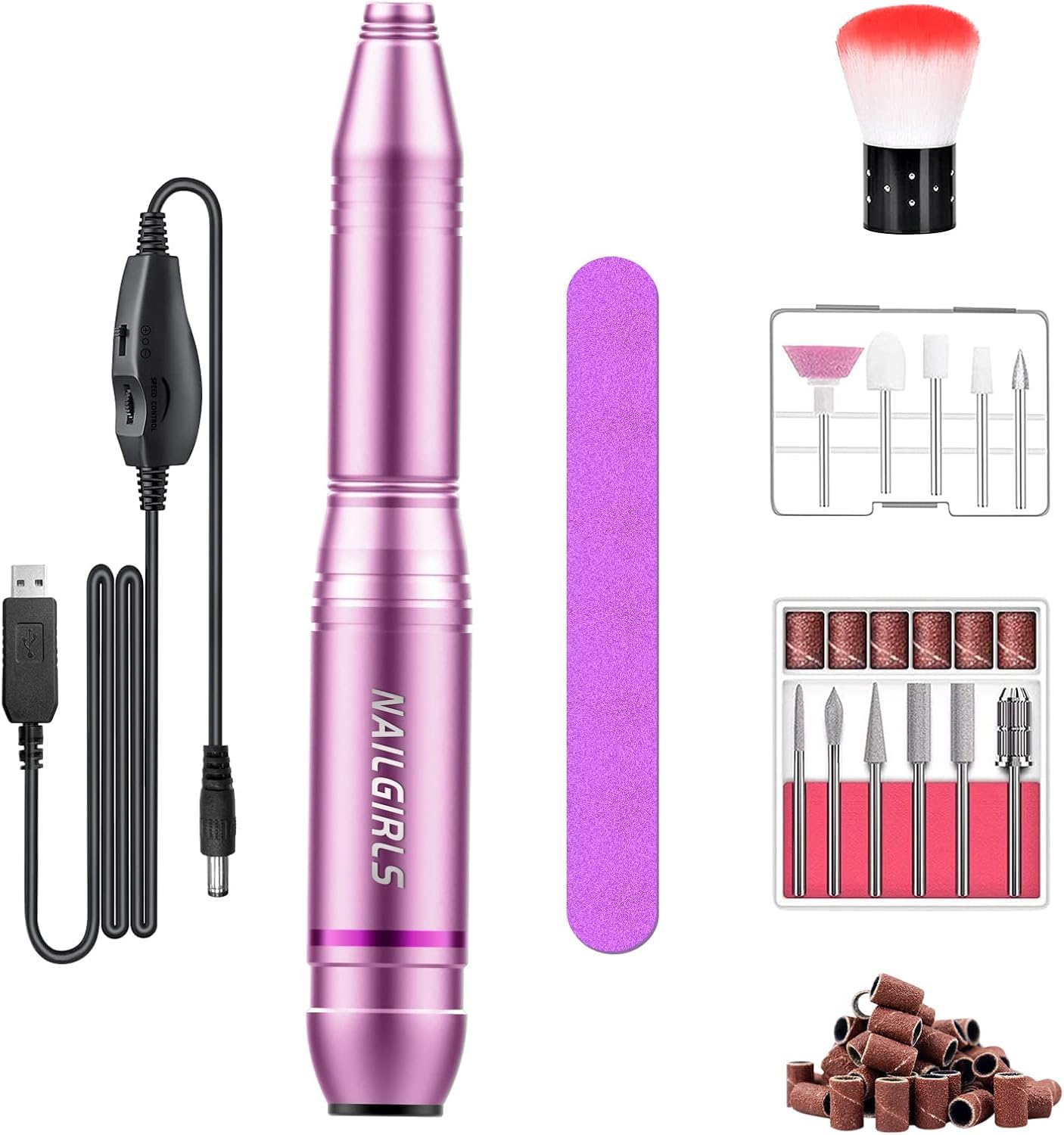 NAILGIRLS Electric Nail 11 Nail Machine Gel Nail Off Nail Nail Cuticle Smoothless USB для домашнего салона использования Машинка, биты, биты, набор, уход,
NAILGIRLS Electric Nail 11 Nail Machine Gel Nail Off Nail Nail Cuticle Smoothless USB для домашнего салона использования Машинка, биты, биты, набор, уход,