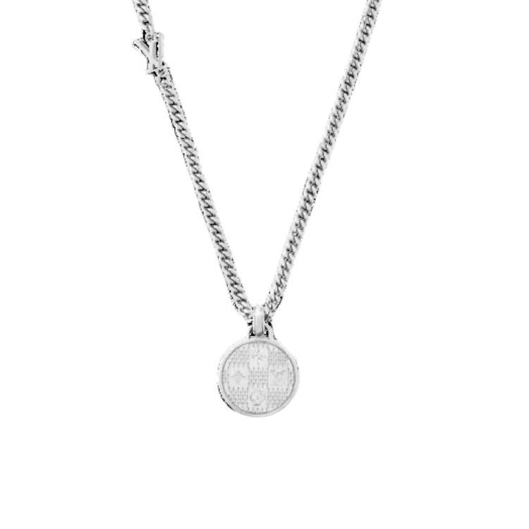 Louis Vuitton Damier Original Design Brass Necklace Unisex necklace Silver M02446 Basic Packaging-Dust Bag+Box
Louis Vuitton Damier Original Design Brass Necklace Unisex necklace Silver M02446 Basic Packaging-Dust Bag+Box