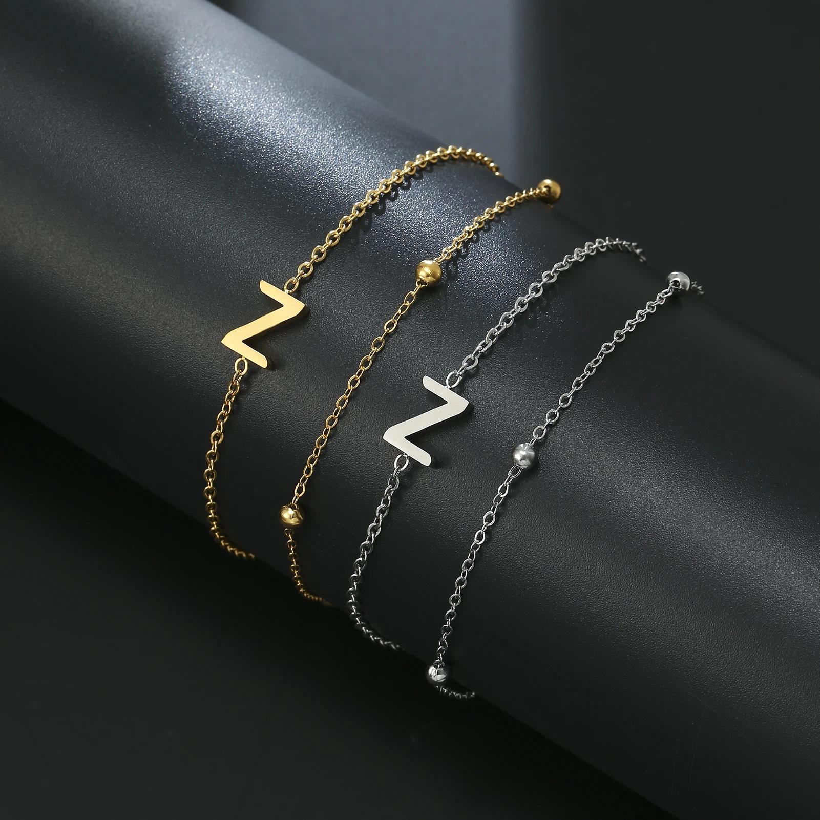 Teamer Initial Name A-Z Letter Double Chains with Bead Bracelet Women Fashion Alphabet Stainless Steel Jewelry Gift Wholesale Steel color
Teamer Initial Name A-Z Letter Double Chains with Bead Bracelet Women Fashion Alphabet Stainless Steel Jewelry Gift Wholesale Steel color