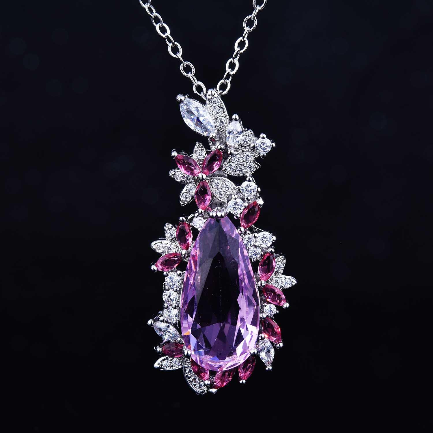 Foydjew New Luxury Design Butterfly Pink Morgan Stone Pendant Necklaces Micro-inlaid Full Zircon Drop Earrings Zircon Sets
Foydjew New Luxury Design Butterfly Pink Morgan Stone Pendant Necklaces Micro-inlaid Full Zircon Drop Earrings Zircon Sets