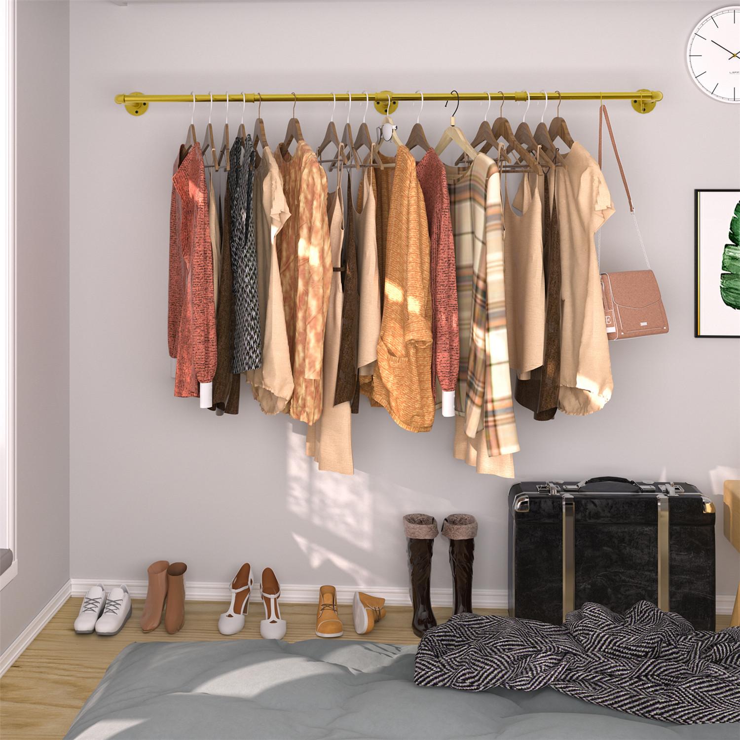 Industrial Pipe Clothes Hanging Rack: Wall Mounted Iron Clothing Storage Hanger Rod - Heavy Duty Multi-Purpose Metal Garment золотой
Industrial Pipe Clothes Hanging Rack: Wall Mounted Iron Clothing Storage Hanger Rod - Heavy Duty Multi-Purpose Metal Garment золотой