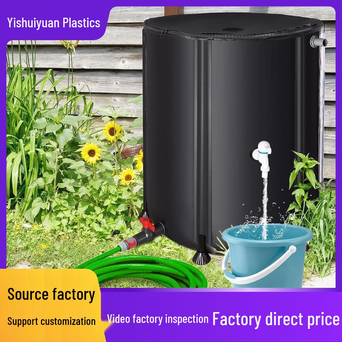 Foldable Rainwater Collection Barrel - Portable Outdoor Garden Tank 50L with 4 vertical columns
Foldable Rainwater Collection Barrel - Portable Outdoor Garden Tank 50L with 4 vertical columns