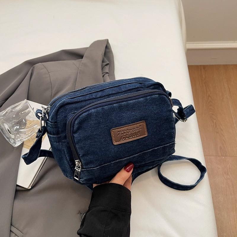Old Retro Denim Shoulder Bag Korean Casual Washed Cross-body Travel Mobile Phone Small Square 19x10x15 темно-синього кольору
Old Retro Denim Shoulder Bag Korean Casual Washed Cross-body Travel Mobile Phone Small Square 19x10x15 темно-синього кольору
