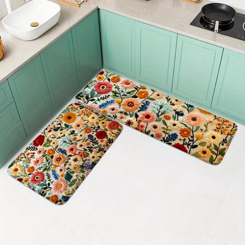 Fresh and natural style machine-washable rectangular flower printed meal kitchen floor mat dining room available small carpet 40cmx60cm 1pc
Fresh and natural style machine-washable rectangular flower printed meal kitchen floor mat dining room available small carpet 40cmx60cm 1pc