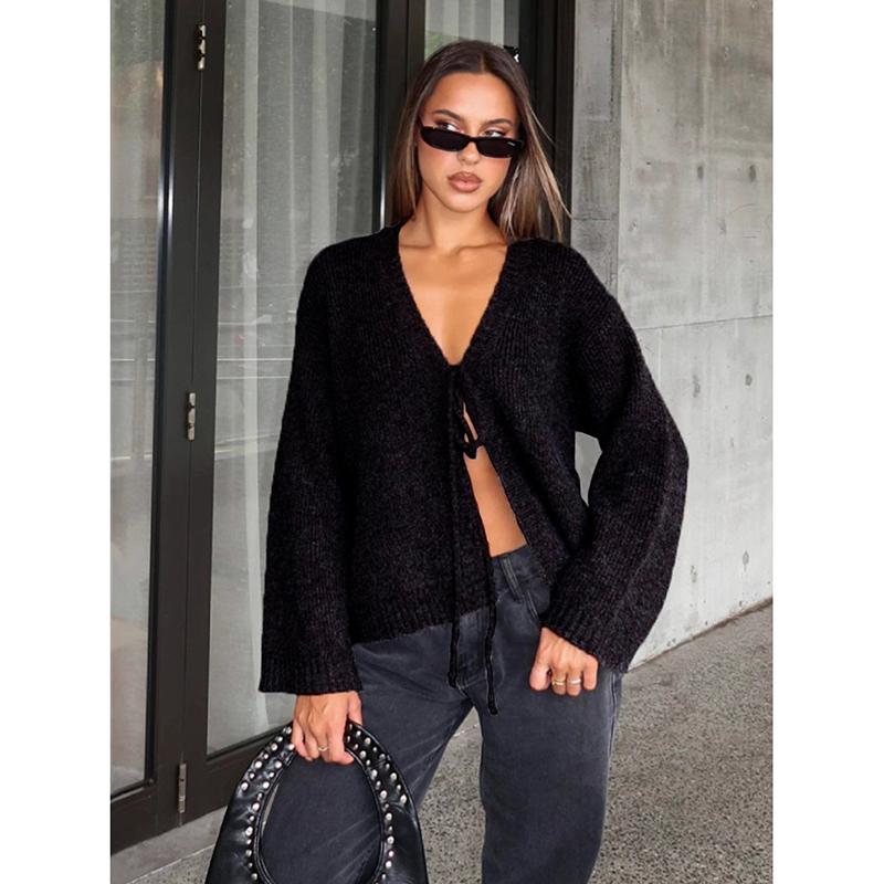 Однотонный Сексуальный Вязаный Свитер с V-образным вырезом, Облегающий, Осенний, Милый и Свежий, Повседневный Кардиган с Длинным Рукавом, Куртка Женская S чёрный
Однотонный Сексуальный Вязаный Свитер с V-образным вырезом, Облегающий, Осенний, Милый и Свежий, Повседневный Кардиган с Длинным Рукавом, Куртка Женская S чёрный