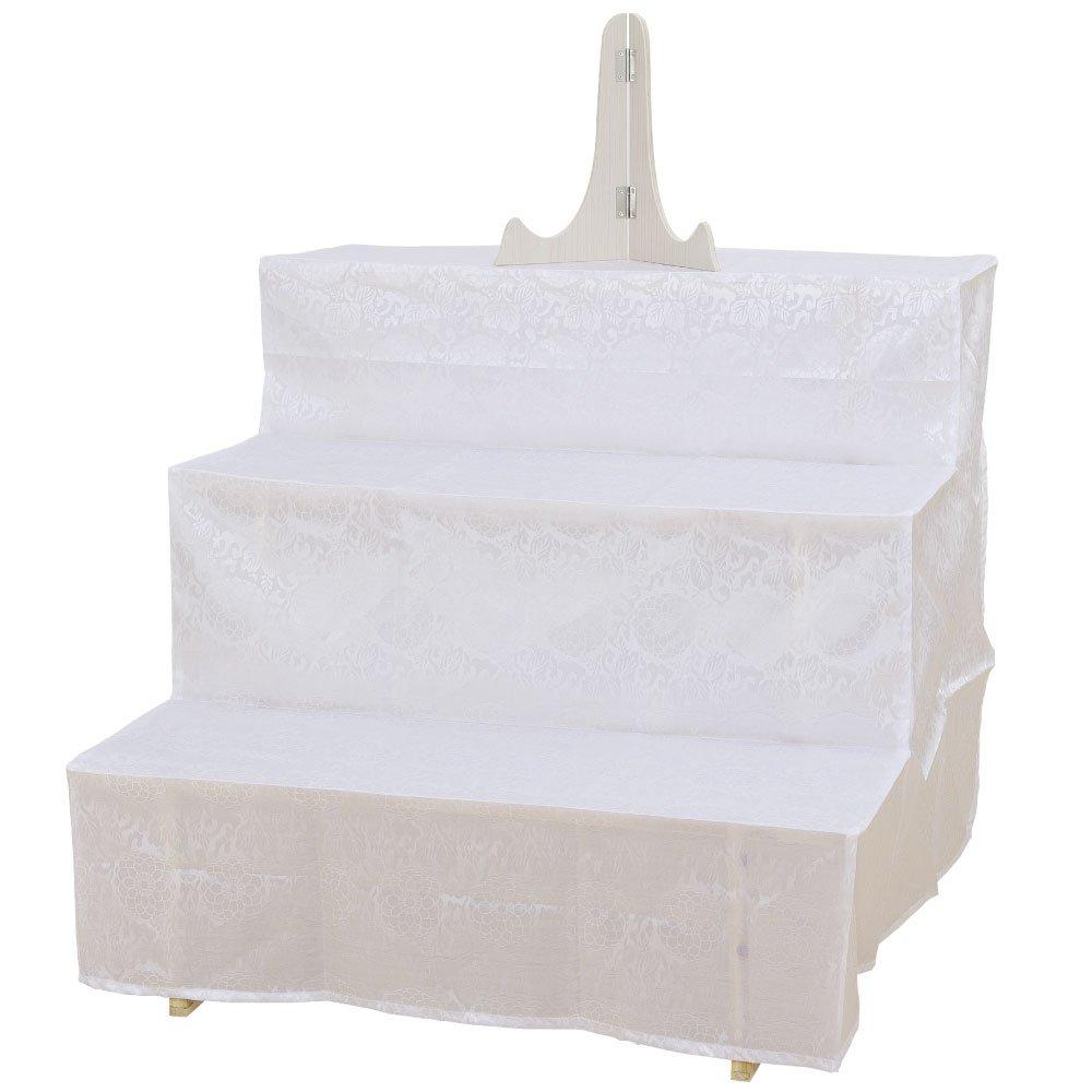 Buddhist Altar Shop Takita Shoten Bonshelf, a wooden altar for Obon (Bon Festival), with a white cloth, 30-size, 3-tier (84cm wide x 73cm high), and
Buddhist Altar Shop Takita Shoten Bonshelf, a wooden altar for Obon (Bon Festival), with a white cloth, 30-size, 3-tier (84cm wide x 73cm high), and