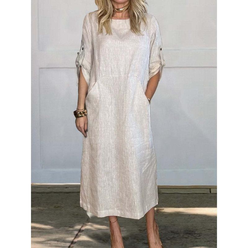 Летняя мода однотонное свободное повседневное женское платье XL белый
Летняя мода однотонное свободное повседневное женское платье XL белый