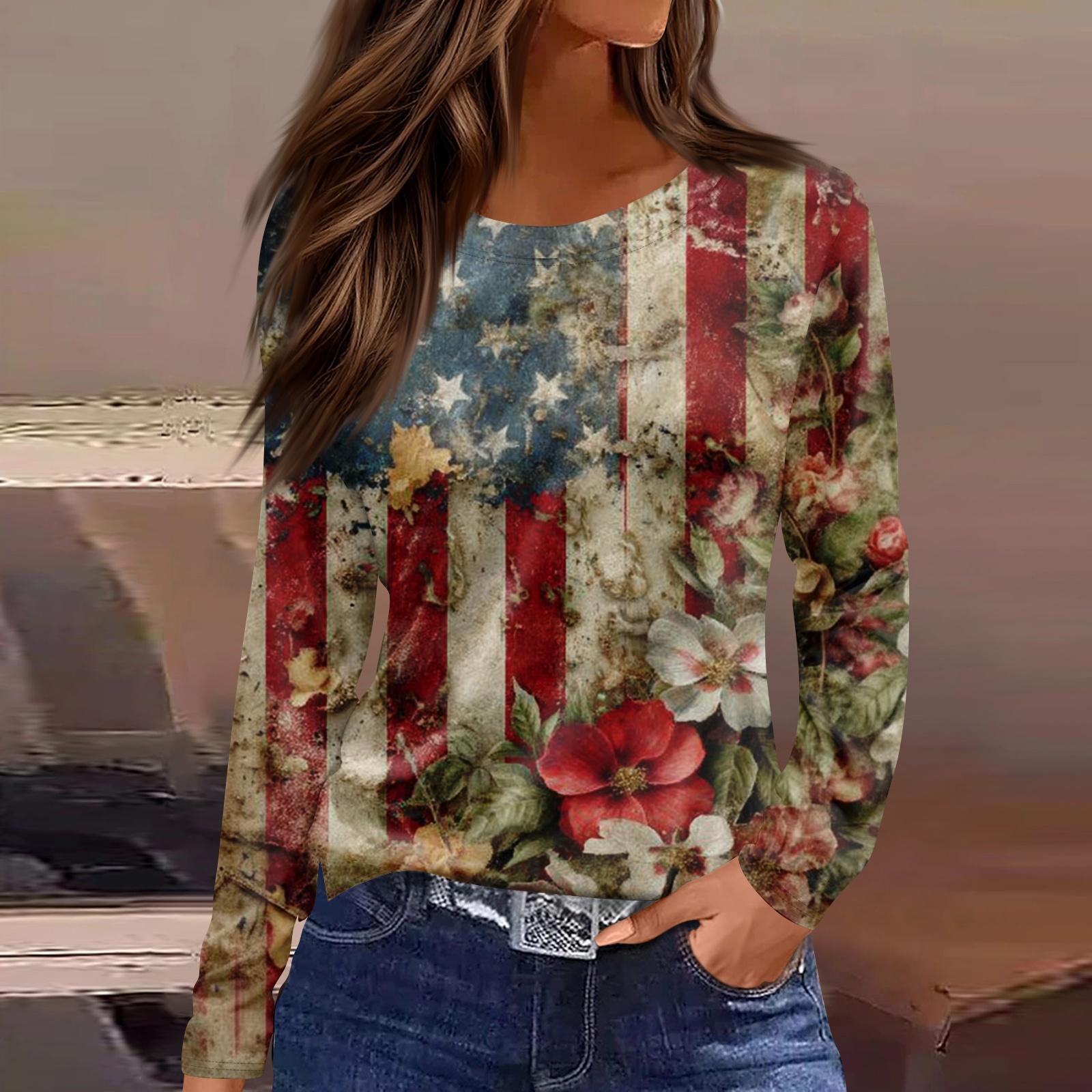 Long Sleeve Crew Neck Casual Top with Vintage Flag and Floral Print for Women Comfortable Fit Pullover Blouse Shirt L бежевый
Long Sleeve Crew Neck Casual Top with Vintage Flag and Floral Print for Women Comfortable Fit Pullover Blouse Shirt L бежевый
