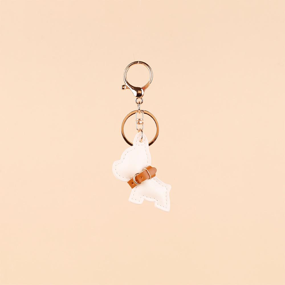 Trendy Multicolor French Bulldog PU Leather Bag Charm & Keyring Pendant білий
Trendy Multicolor French Bulldog PU Leather Bag Charm & Keyring Pendant білий