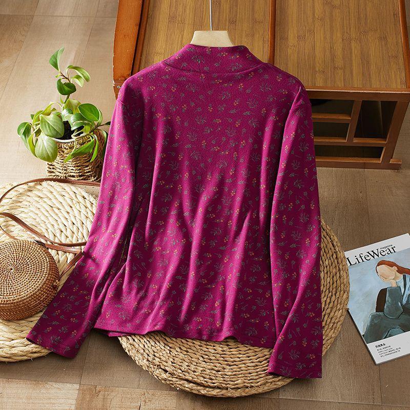 Двусторонняя немецкая бархатная цветочная осенне-зимняя новая базовая рубашка с полувысоким воротником, тонкая, с длинными рукавами, теплая футболка, топ, женская 3XL бордовый
Двусторонняя немецкая бархатная цветочная осенне-зимняя новая базовая рубашка с полувысоким воротником, тонкая, с длинными рукавами, теплая футболка, топ, женская 3XL бордовый