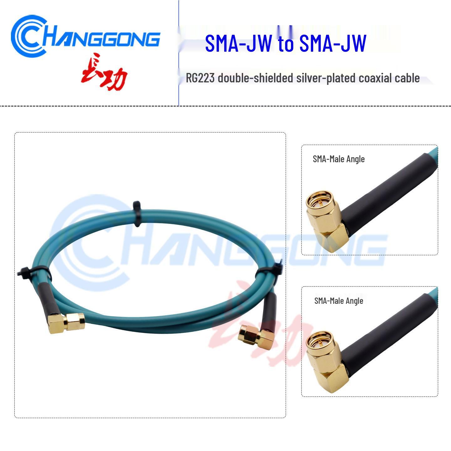 SMA Male to SMA-JW Bent Cable, Double-Headed RG223 Flexible Silver-Plated Connection Cable 20cm SMA-JW to SMA-JW
SMA Male to SMA-JW Bent Cable, Double-Headed RG223 Flexible Silver-Plated Connection Cable 20cm SMA-JW to SMA-JW