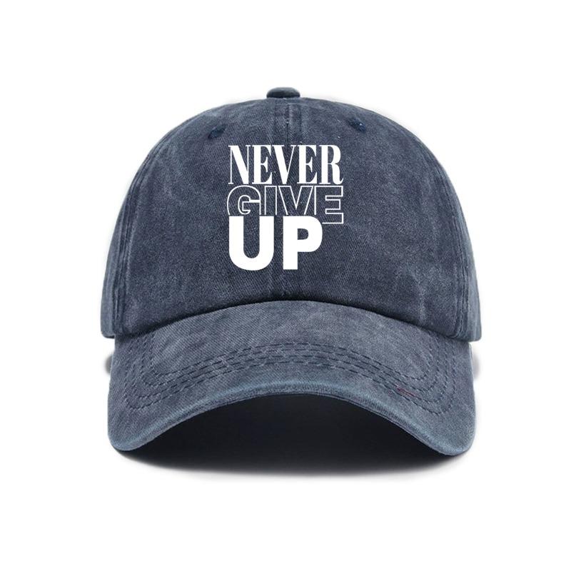 1pc Unisex never Give Up Baseball Cap,adjustable Sun Protection Cap,casual Outdoor Travel Driver Caps for Daily Wear,tralve Adjustable темно-синього кольору
1pc Unisex never Give Up Baseball Cap,adjustable Sun Protection Cap,casual Outdoor Travel Driver Caps for Daily Wear,tralve Adjustable темно-синього кольору