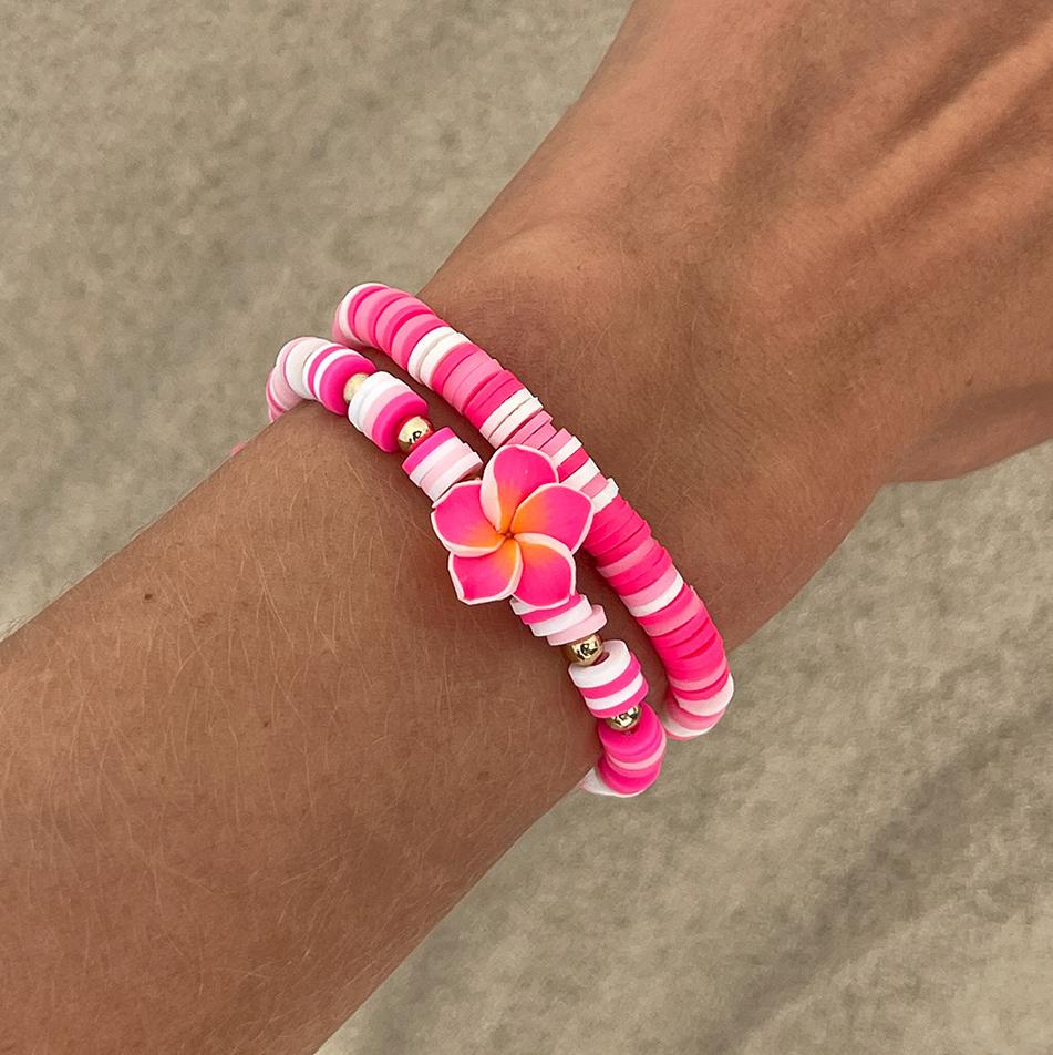 Boho 2Pcs/Set Colorful Frangipani Flower Bracelets for Women Polymer Clay Beads Gradient Polychrome Elastic Bangles Y2K Zircon розовый
Boho 2Pcs/Set Colorful Frangipani Flower Bracelets for Women Polymer Clay Beads Gradient Polychrome Elastic Bangles Y2K Zircon розовый