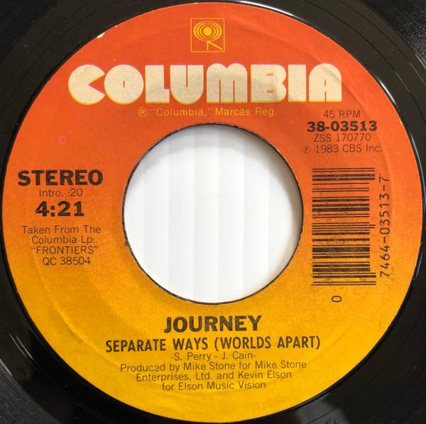 7inch Record JOURNEY - Separate Ways (Worlds Apart) 3803513 Columbia 1983 US Rock Used
7inch Record JOURNEY - Separate Ways (Worlds Apart) 3803513 Columbia 1983 US Rock Used