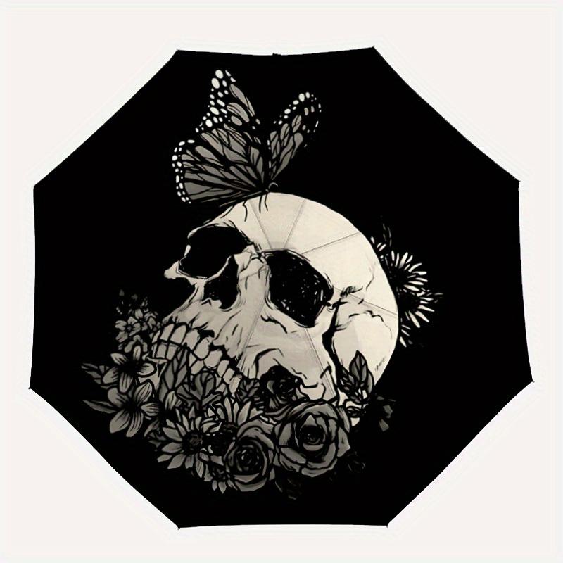 1pc Skull Flowers Automatic Folding Umbrella, 8-Rib Sturdy Canopy, Portable Travel Umbrella for Outdoor Use
1pc Skull Flowers Automatic Folding Umbrella, 8-Rib Sturdy Canopy, Portable Travel Umbrella for Outdoor Use