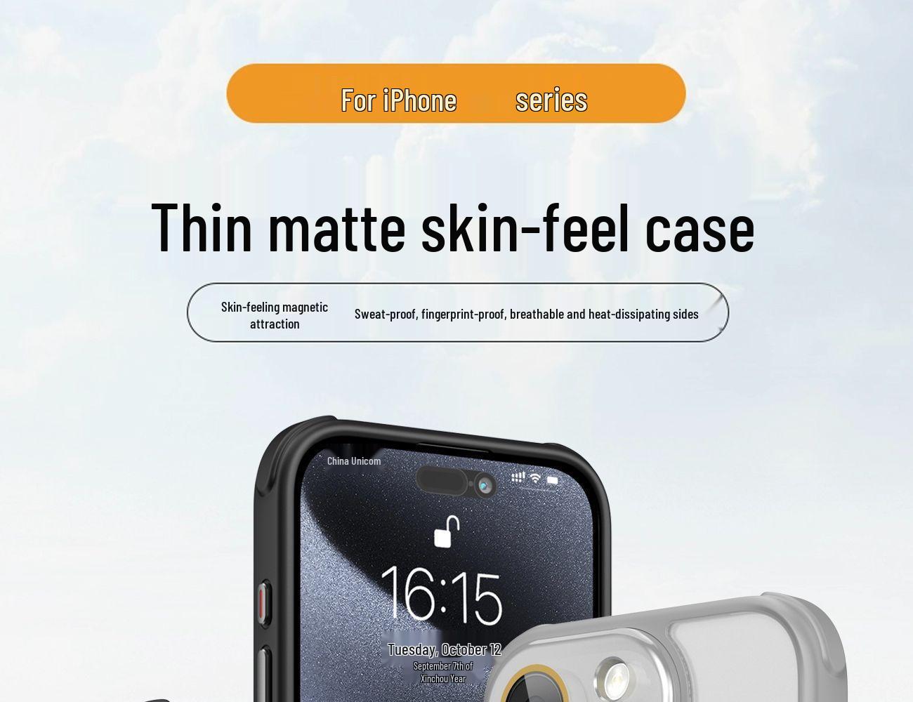 Compatible with iPhone 16 Pro/15 Pro/14 Pro/13 Pro Cooling Skin-Feel Magnetic Clear Case for iPhone 12 Pro Max iPhone 13 Pro
Compatible with iPhone 16 Pro/15 Pro/14 Pro/13 Pro Cooling Skin-Feel Magnetic Clear Case for iPhone 12 Pro Max iPhone 13 Pro
