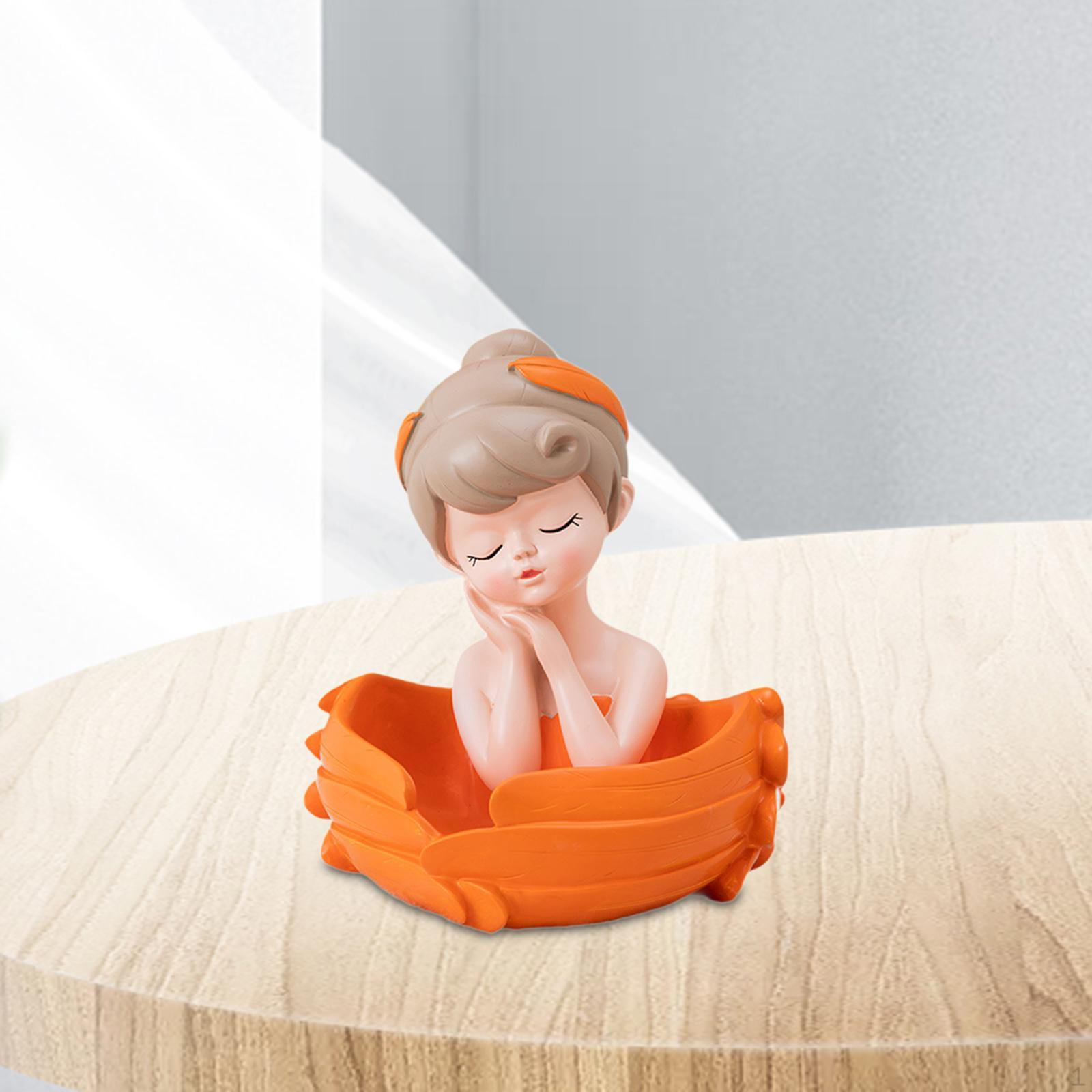 Angel Girl Statue Desktop Ornament Storage Tray Candy Dish Sculpture Figurine for Bedroom
Angel Girl Statue Desktop Ornament Storage Tray Candy Dish Sculpture Figurine for Bedroom