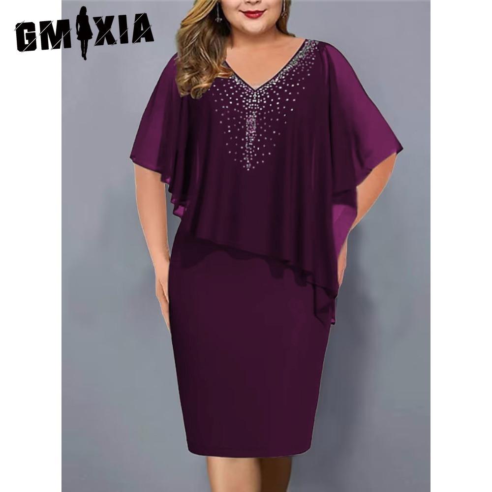 GMXIA Женское платье большого размера с V-образным вырезом, асимметричное, облегающее ягодицы, шифоновое платье с пайетками(L-5XL) XXXL
GMXIA Женское платье большого размера с V-образным вырезом, асимметричное, облегающее ягодицы, шифоновое платье с пайетками(L-5XL) XXXL