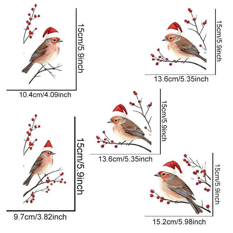 5PCS Christmas Five Birds in Santa Hats and Red Berry Branches Window Sticker Self-adhesive Wall Stickers Door Glass Vinyl Decal (as the picture,high15CM(5PCS))
5PCS Christmas Five Birds in Santa Hats and Red Berry Branches Window Sticker Self-adhesive Wall Stickers Door Glass Vinyl Decal (as the picture,high15CM(5PCS))