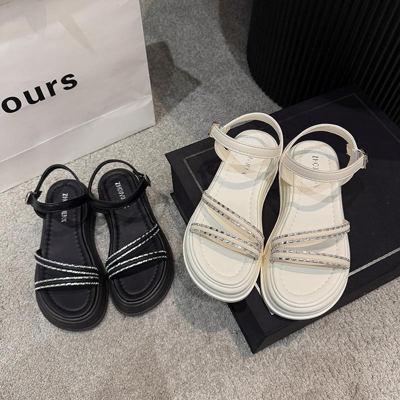 New platform sandals women s summer wear one-word strap with skirt Roman comfortable beach women s shoes 35
New platform sandals women s summer wear one-word strap with skirt Roman comfortable beach women s shoes 35
