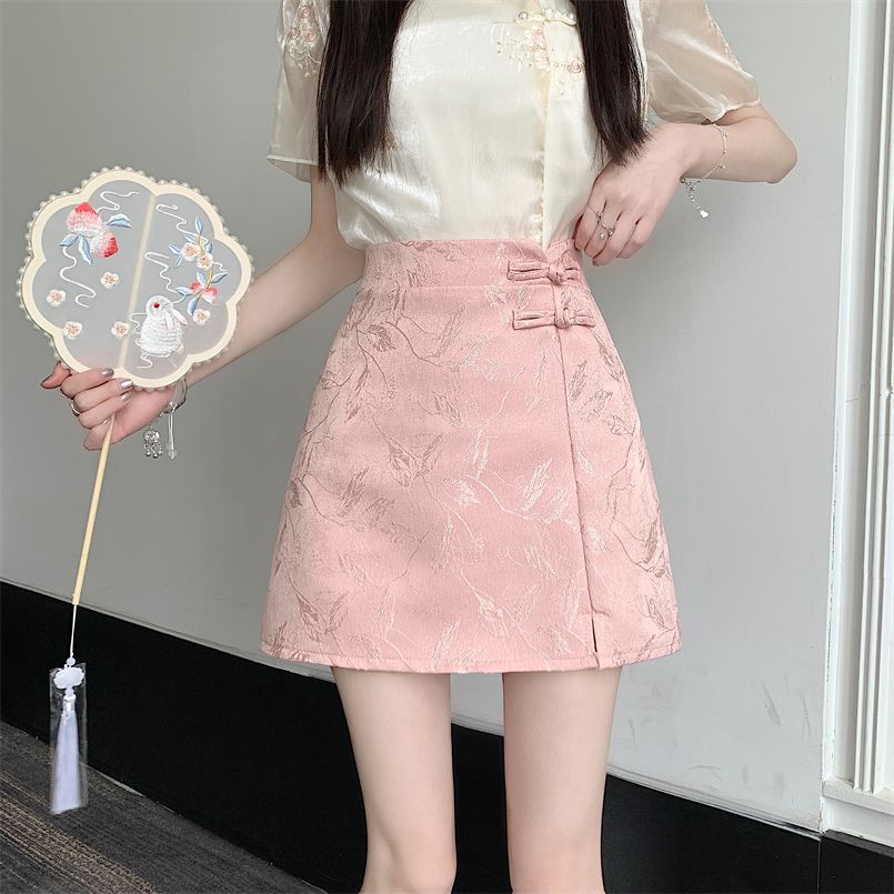 Slit Bodycon Mini Skirt Women s Summer Neo-Chinese Jacquard Frog Button Midi Skirt Anti-Sheer High Waist Slimming A-Line XL рожевий
Slit Bodycon Mini Skirt Women s Summer Neo-Chinese Jacquard Frog Button Midi Skirt Anti-Sheer High Waist Slimming A-Line XL рожевий