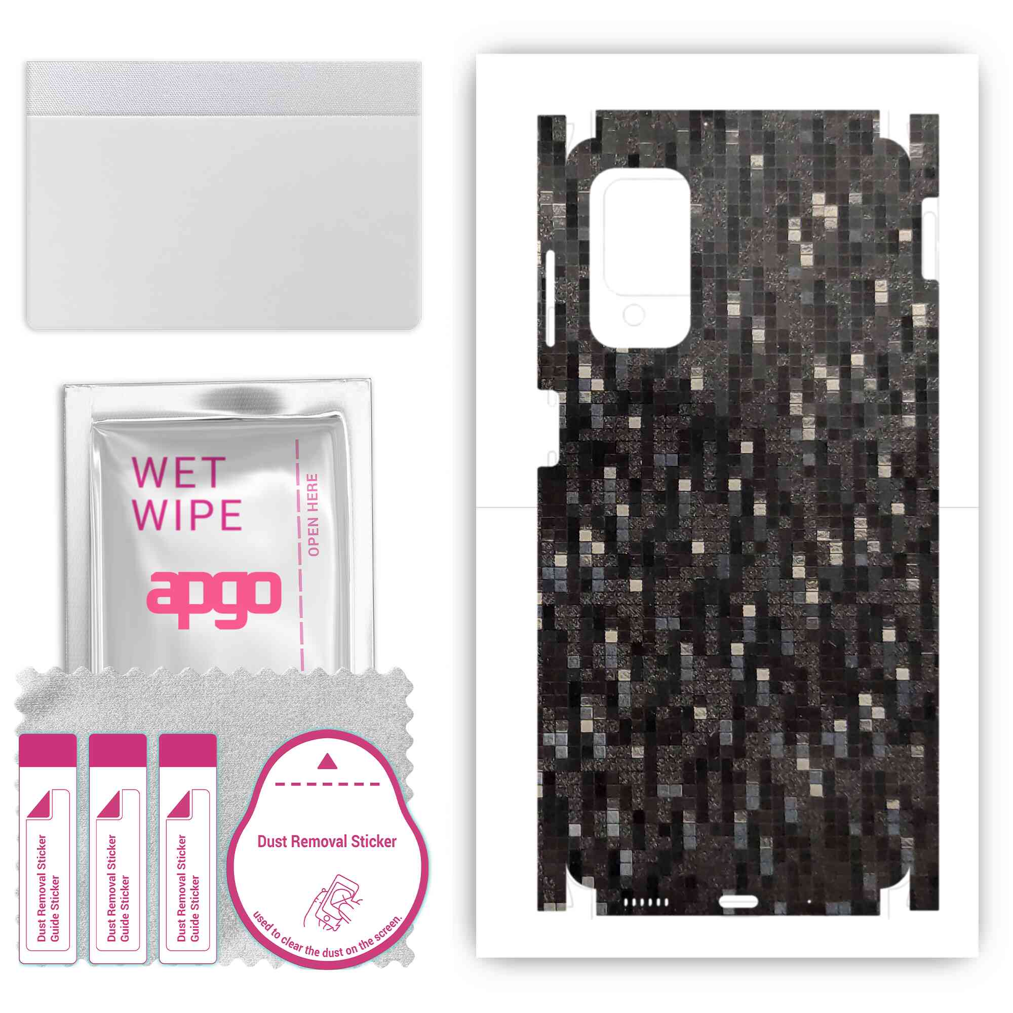 apgo Protective Skin Sticker for the back+sides compatible with Samsung Galaxy M52, Full Wrap Film, Foil, Vinyl - Pattern Carbon Black Pixel
apgo Protective Skin Sticker for the back+sides compatible with Samsung Galaxy M52, Full Wrap Film, Foil, Vinyl - Pattern Carbon Black Pixel