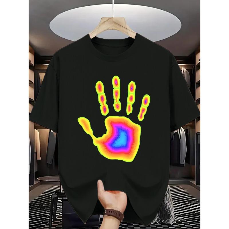 Fashion Round Neck T-Shirt with Colorful Handprint Design, Simple and Versatile Men s Wear Suitable for Various Occasions 4XL
Fashion Round Neck T-Shirt with Colorful Handprint Design, Simple and Versatile Men s Wear Suitable for Various Occasions 4XL