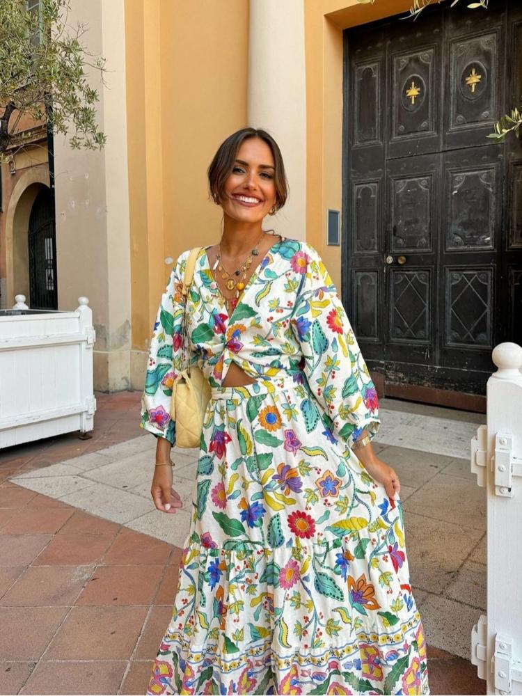 Летнее женское платье с цветочным принтом, элегантное длинное платье с длинными рукавами и v-образным вырезом для отпуска, 2024, женская одежда, сарафан S
Летнее женское платье с цветочным принтом, элегантное длинное платье с длинными рукавами и v-образным вырезом для отпуска, 2024, женская одежда, сарафан S