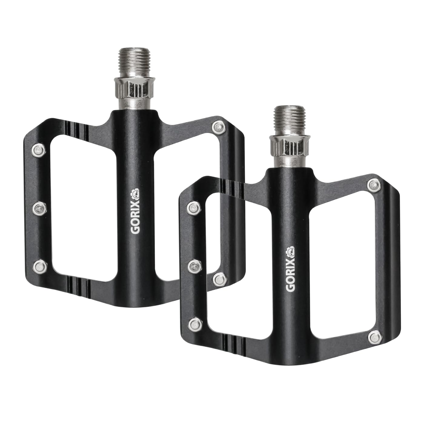 GORIX Bicycle Flat with Spike Stylish Simple Compatible with Road Cross Mountain and Other Bicycles Pedals, Pedals, Aluminum, Lightweight, Thin, Wide, чорний
GORIX Bicycle Flat with Spike Stylish Simple Compatible with Road Cross Mountain and Other Bicycles Pedals, Pedals, Aluminum, Lightweight, Thin, Wide, чорний