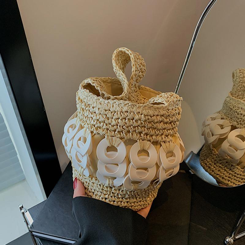 Yogodlns Straw Woven Handbag Summer Women s Bag Fashion Handmade Tote Lady Designer Hollow Out Beach Bag Small Bucket Shopper Purse 19x14x18cm бежевый
Yogodlns Straw Woven Handbag Summer Women s Bag Fashion Handmade Tote Lady Designer Hollow Out Beach Bag Small Bucket Shopper Purse 19x14x18cm бежевый