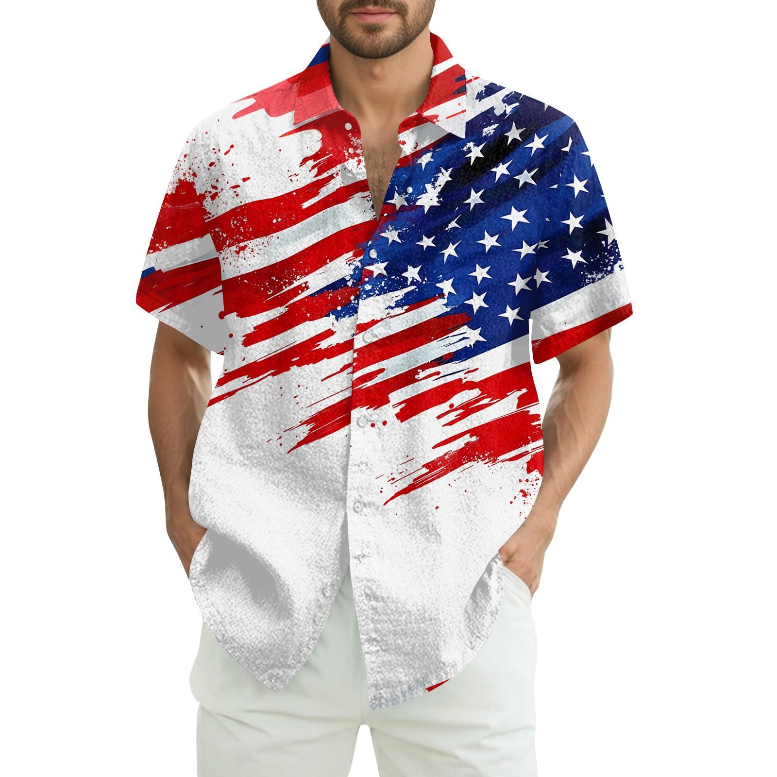 Мужская повседневная рубашка с короткими рукавами и принтом «День независимости» XL белый
Мужская повседневная рубашка с короткими рукавами и принтом «День независимости» XL белый