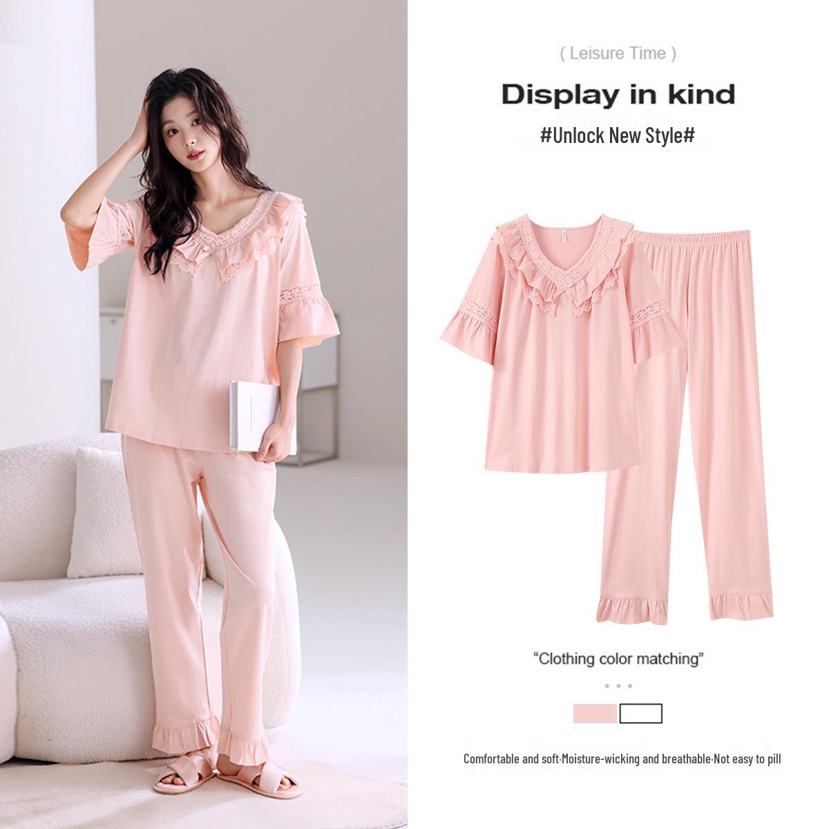 Женская пижама из чистого хлопка с длинным рукавом: Милый принцессный стиль, свободный крой, весна и осень 2025 Double Extra Large
Женская пижама из чистого хлопка с длинным рукавом: Милый принцессный стиль, свободный крой, весна и осень 2025 Double Extra Large